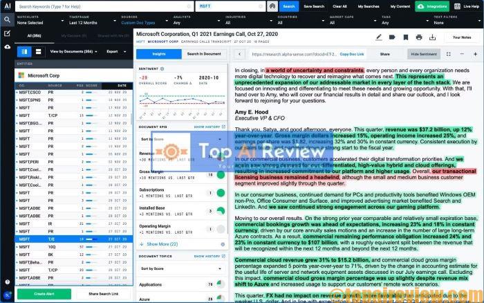 AlphaSense Software 2025 Reviews Pricing Demo